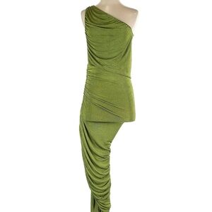 Lioness Green One-Shoulder Dress